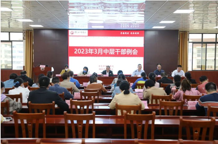 【医院动态】太阳成集团tyc4633召开2023年3月中层干部例会